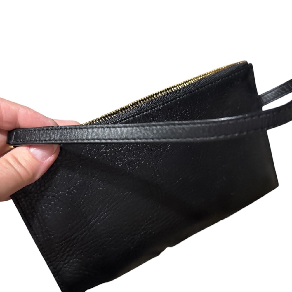Black Leather Wristlet; NWOT - Picture 6 of 6